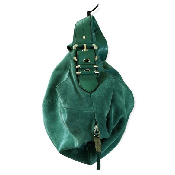 B. Makowsky Green Suede Hobo Shoulder Bag - Picture 3 of 11